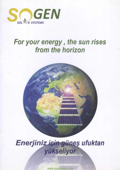 Sogen Solar Systems - Enerjiniz İçin Güneş Ufuktan Yükseliyor - For Your Energy, the Sun Rises From the Horizon - Kuşe Kağıda, Renkli, Resimli, İlk Baskısı ürün görseli 1