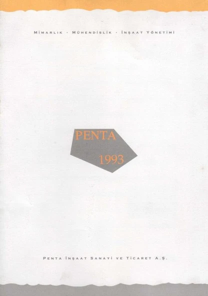 Penta 1993 Mimarlık - Mühendislik - İnşaat Yönetimi - Kuşe Kağıda, Renkli, Resimli, İlk Baskısı ürün görseli 1