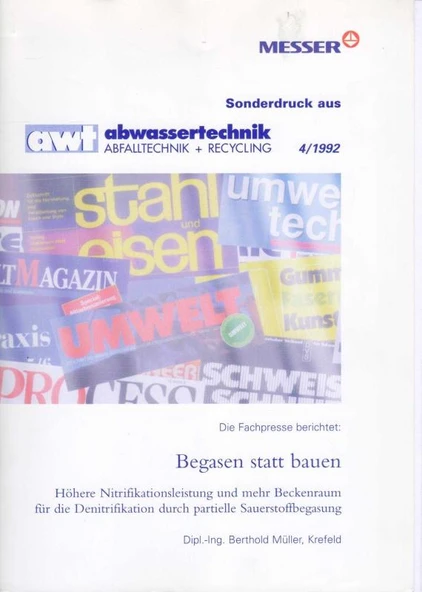 Sonderdruck aus - Abbassertechnik Abfalltechnik + Recycling 4/1992 - Kuşe Kağıda, Renkli, Resimli, İlk Baskısı ürün görseli 1