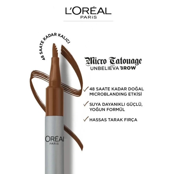 Loreal Paris Micro Tatouage Unbelieva Brow Kaş Kalemi No: 108 ürün görseli 1