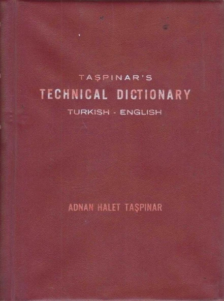 Taşpınar's Technical Dictionary Turkish / English - 1978 Yılı Ciltli İlk Baskısı ürün görseli 1