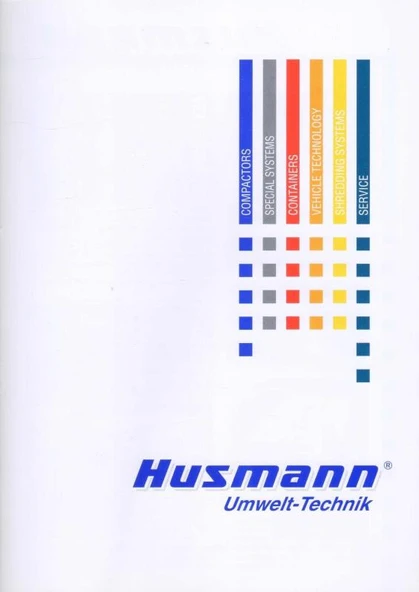 Husmann Umwelt-Technik - Compacpors - Special Systems - Containers - Vehicle Technology - Shredding Systems - Sevice - Kuşe Kağıda, Renkli, Resimli, İlk Baskısı ürün görseli 1