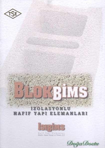 Isıbims - Blokbims İzolasyonlu Hafif Yapı Elamanları - Doğa Dostu - Kuşe Kağıda, Renkli, Resimli, İlk Baskısı ürün görseli 1