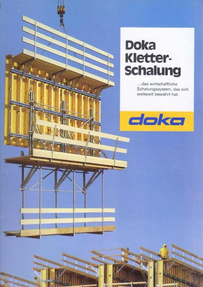DOKA - Doka Kletter-Schalung (… Das Wirtschaftliche Schalungssystem, Das Sich Weltweit Bewahrt Hat)  - Kuşe Kağıda, Renkli, Resimli, İlk Baskısı ürün görseli 1