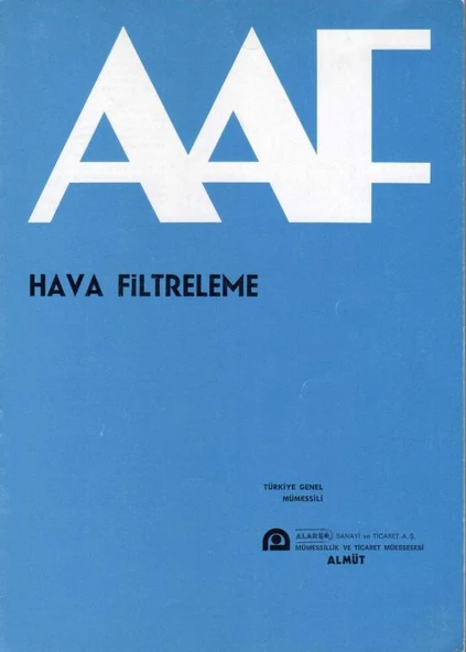 AAF Hava Filtreleme - Kuşe Kağıda, Renkli, Resimli, İlk Baskısı ürün görseli 1