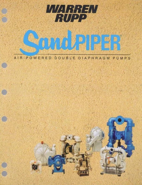 WARREN RUPP / SandPIPER - Air - Powered Double Diaphragm Pumps - Kuşe Kağıda, Renkli, Resimli, İlk Baskısı ürün görseli 1
