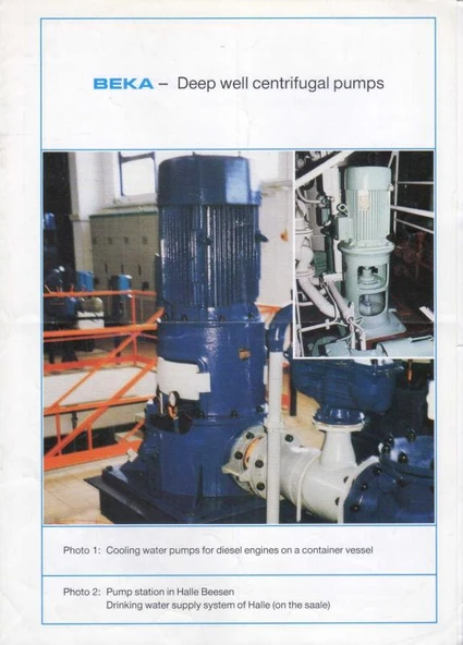 BEKA - Deep well Centrifugal Pumps - Kuşe Kağıda, Renkli, Resimli, İlk Baskısı ürün görseli 1