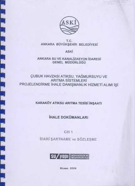 ASKİ TC Ankara Büyükşehir Belediyesi - Çubuk Havzası Atıksu, Yağmursuyu ve Arıtma Sistemleri 3 Cilt Takım ürün görseli 1