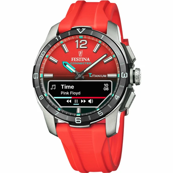 Festina Connected F23000/6 Quartz Analog/Dijital Silikon Kırmızı 44 mm Erkek Kol Saati ürün görseli 1