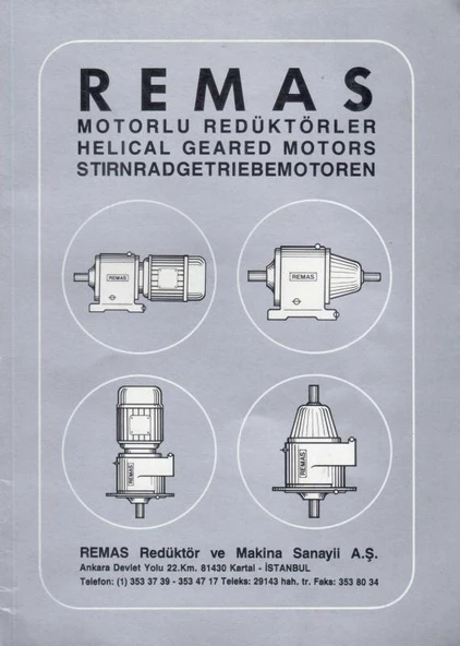Remas Motorlu Redüktörler/Helical Geared Motors - Stirnradgetriebemotoren 2 Kitap Takım - RK - 01 + 02 ürün görseli 1