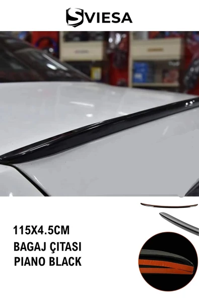 Linea Arka Bagaj Spoiler 115cm Parlak Siyah Bagaj Çıtası Spoiler ürün görseli 1