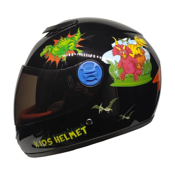 PRO HELMETS SY118 Full Face Çocuk Kask DINO BLACK SİYAH ürün görseli 1
