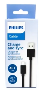 Philips DLC3541A 1.2 m USB to Type-C Hızlı Şarj Kablosu ürün görseli 1