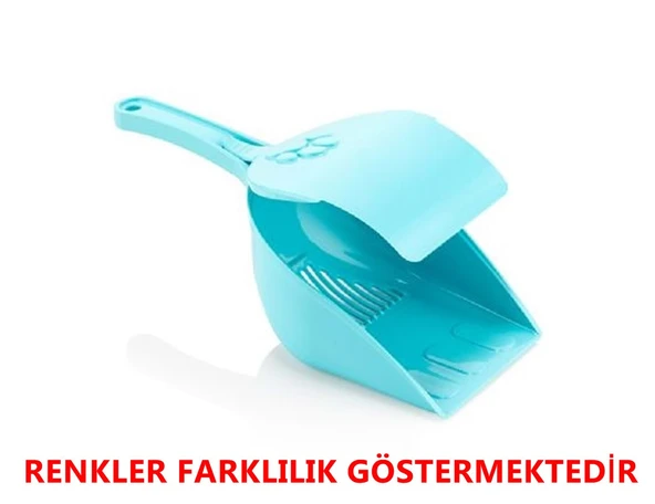 Kapaklı Kedi Kumu Küreği 30x13 cm - Geniş Hazneli Kedi Kumu Elemek İçin Kapaklı Kürek 1 Adet ürün görseli 1