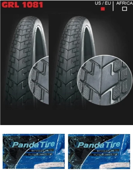 GRL 28 Jant 28x1.75 (700x45) 1 mm Zırhlı 1081 Bisiklet Dış Lastiği X 2 Adet + Panda İç Lastik Seti ürün görseli 1