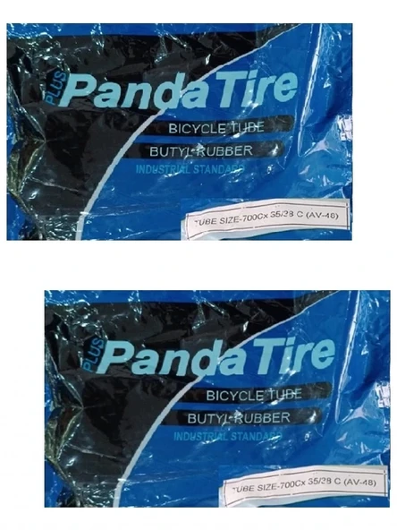 Plus Panda 28 Jant 700x35C - 700x45C Bisiklet İç Lastiği AV 48 mm Motor Sibop X 2 Adet ürün görseli 1