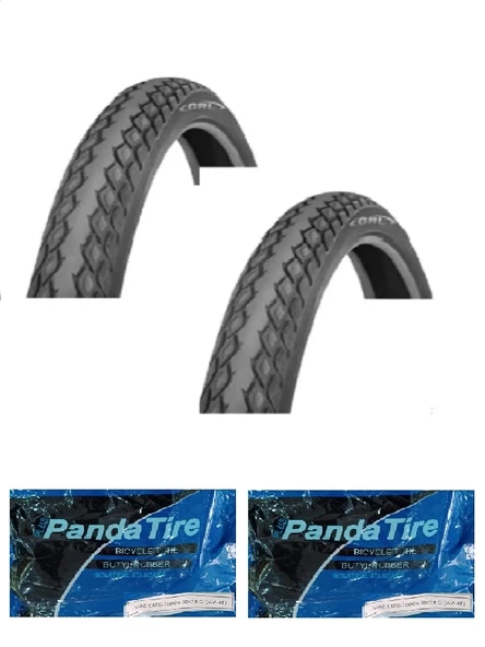 GRL 28 Jant 28x1.40 1 mm Zırhlı Reflektörlü 7041 Bisiklet Dış Lastiği X 2 Adet+Panda İç Lastik Seti ürün görseli 1