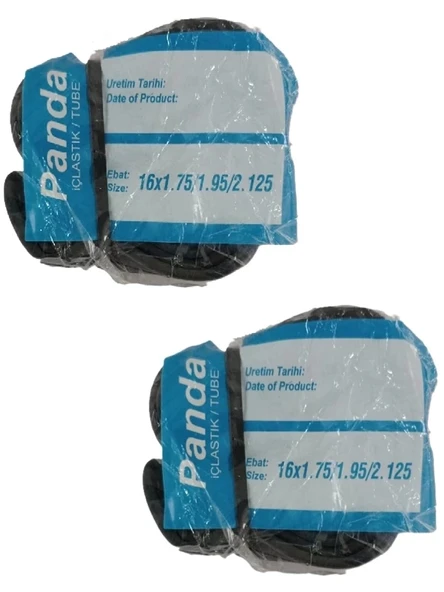 Panda 16 Jant 16x1.75 - 16x1.95 - 16x2.125 Bisiklet İç Lastiği AV 40 mm Motor Sibop X 2 Adet ürün görseli 1