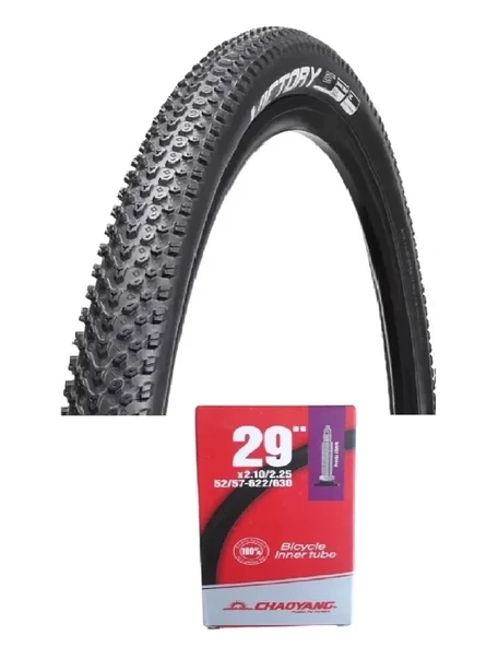 Chaoyang 29 Jant 29x2.20 Bisiklet Dış Lastiği 1 mm Zırhlı Victory H-5129 + İç Lastik Seti ürün görseli 1