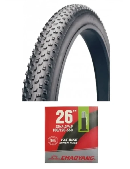 Chaoyang 26 Jant 26x4.0 (100-559) Fat Bike Dış Lastiği Big Daddy H-5176 + İç Lastik Seti ürün görseli 1
