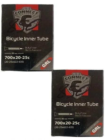 GRL 700x20-25c (20-25x622-635) FV 80 mm İnce Sibop Bisiklet İç Lastiği X 2 Adet (Kutulu) ürün görseli 1