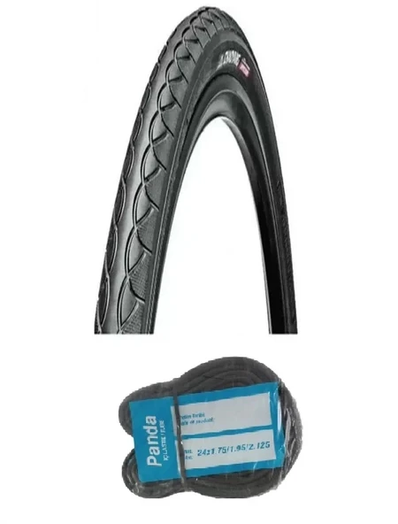 Chaoyang 24 Jant 24x1.75 (47-507) Bisiklet Dış Lastiği Yol Tipi H-460 + Panda İç Lastik Seti ürün görseli 1