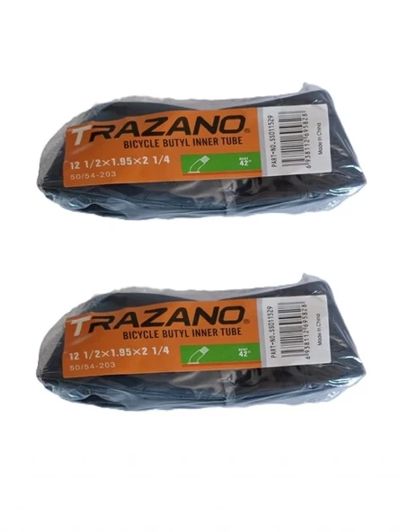 Trazano 12 Jant 12 1/2x1.95x2 1/4 (50/54-203) İç Lastik Eğri Sibop X 2 Adet ürün görseli 1