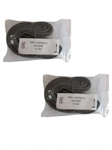 GRL 700x20 (700x23/700x25) FV 80 mm İnce Sibop Bisiklet İç Lastiği X 2 Adet ürün görseli 1