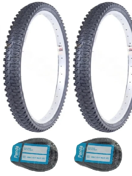 duranta 26 Jant 26x1.95 D2630 Bisiklet Dış Lastiği Siyah X 2 Adet + İç Lastik Seti ürün görseli 1
