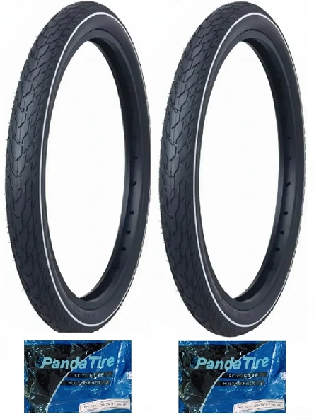 GRL 28 Jant 28x1.60 1 mm Zırhlı Reflektörlü 5101 Bisiklet Dış Lastiği X 2 Adet+Panda İç Lastik Seti ürün görseli 1