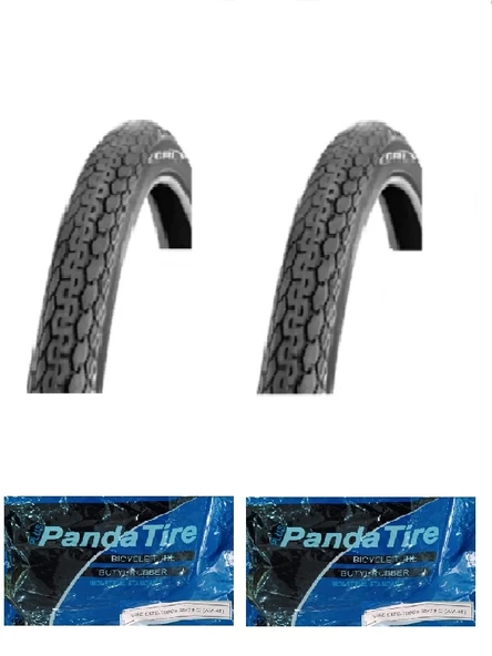 GRL 27,5 Jant 27.5x2.10 1mm Zırhlı GIB101 Bisiklet Dış Lastiği X 2 Adet + Plus Panda İç Lastik Seti ürün görseli 1