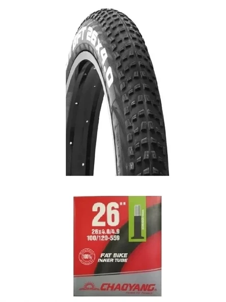 CST 26 Jant 26x4.00 C1752 Bisiklet Dış Lastiği Kum Tipi + Chaoyang İç Lastik Seti ürün görseli 1