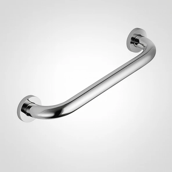 Banyo Tutunma Barı 43 cm Paslanmaz Çelik Vidalı Duvar Tipi Destek Barı Engelli Güvenlik Tutacağı ürün görseli 1