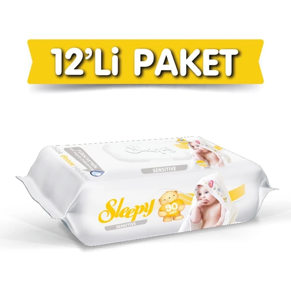 Sensitive Islak Havlu 12X90 Lı 12 Paket 1080 Yaprak ürün görseli 1