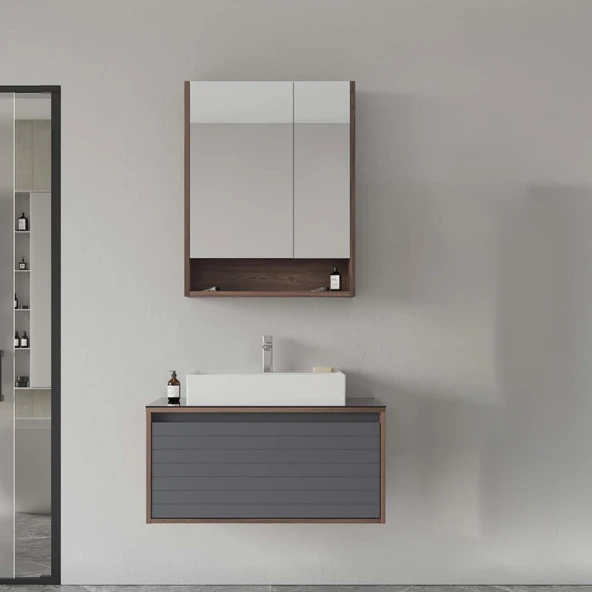 Orka Prato 80 cm Navaro Banyo Dolabı Takımı ürün görseli 1