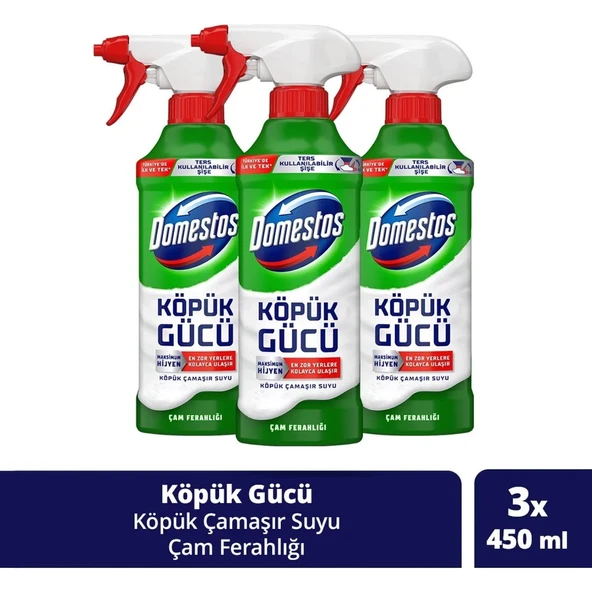 Köpük Gücü Köpük Çamaşır Suyu Çam Ferahlığı 450 ml x3 ürün görseli 1
