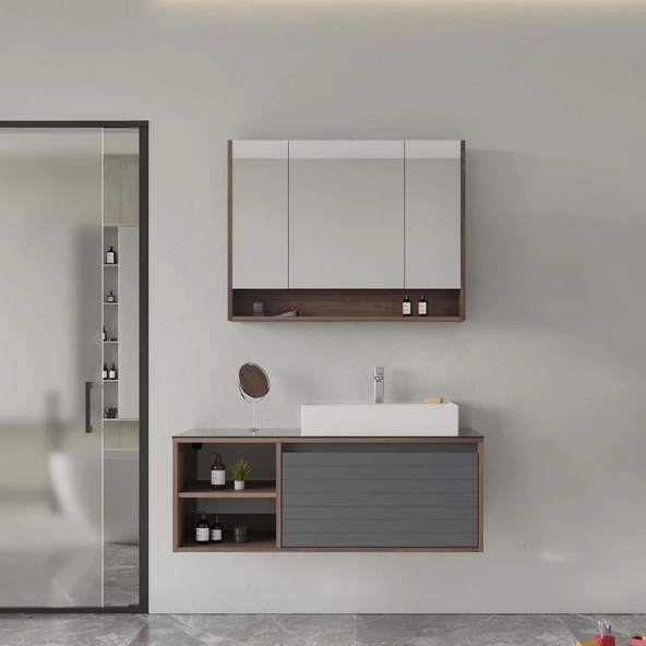 Orka Prato 120 cm Navaro Banyo Dolabı Takımı ürün görseli 1