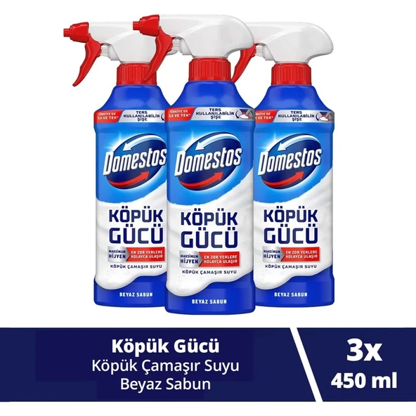 Köpük Gücü Köpük Çamaşır Suyu Beyaz Sabun 450 ml x3 ürün görseli 1