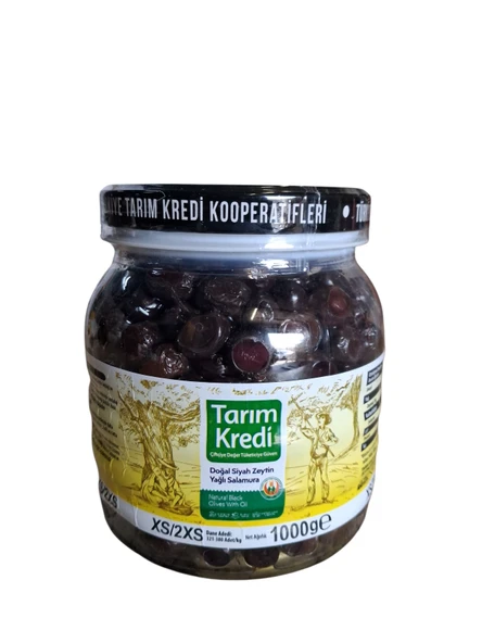 Tarım Kredi Yağlı Salamura Zeytin XS-2XS 1 Kg ürün görseli 1
