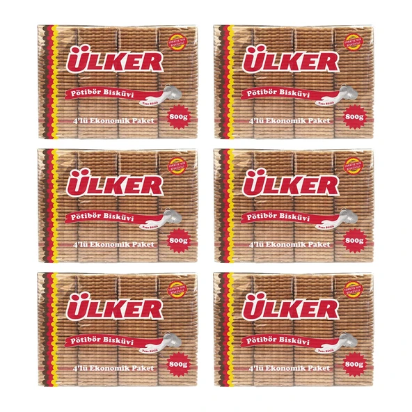 Ülker Pötibör Bisküvi 800 Gr x 6 Adet ürün görseli 1