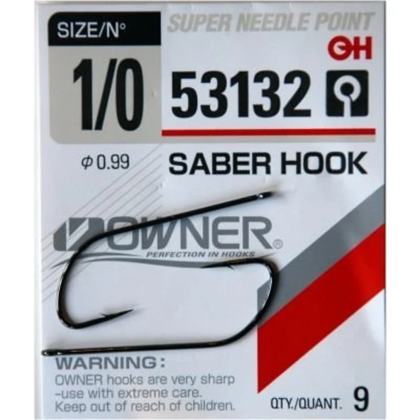 Owner 53132 Delikli Lüfer Iğnesi  1/0 ürün görseli 1