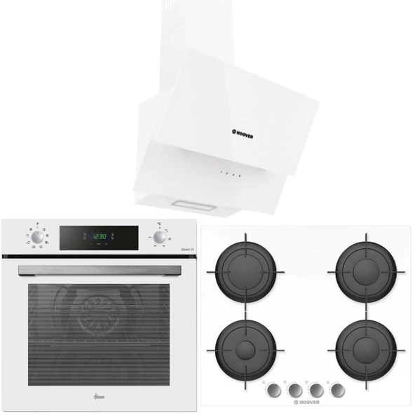 Hoover Ankastre Set Beyaz ( HVW6MV - HDG6C2GWTK - HO3158W ) ürün görseli 1
