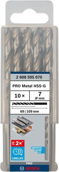 HSS-G Metal Matkap Ucu 7*109 mm 10lu ürün görseli 1