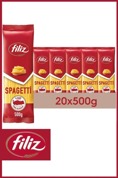 Filiz Spagetti (ÇUBUK) Makarna 500gr X 20 Adet ürün görseli 1