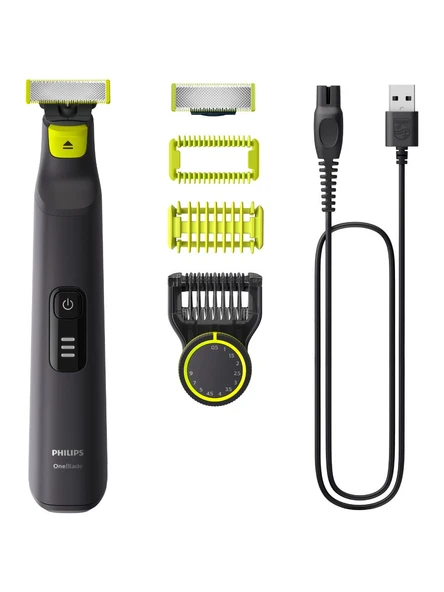 Philips OneBlade Pro QP6542/10 Elektrikli Tiras Makinesi - Sakal & Yüz - Islak & Kuru Kullanim + Ayarlanabilir Tarak ürün görseli 1