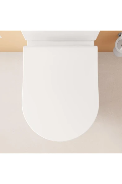 Vitra S20 Round Universal Klozet Kapağı Duroplast - Üstten Sıkmalı Yavaş Kapanır - Beyaz Teşhir ürün görseli 1