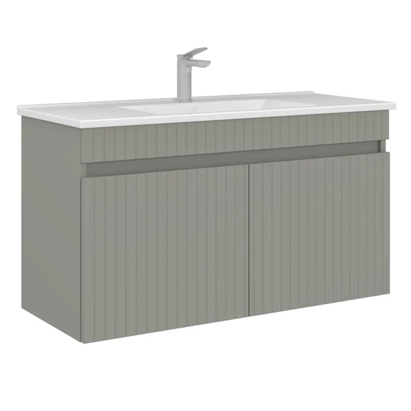 Orka Tivoli 100 cm Mat Kaşmir Banyo Dolabı Alt Modül Lavabo ürün görseli 1