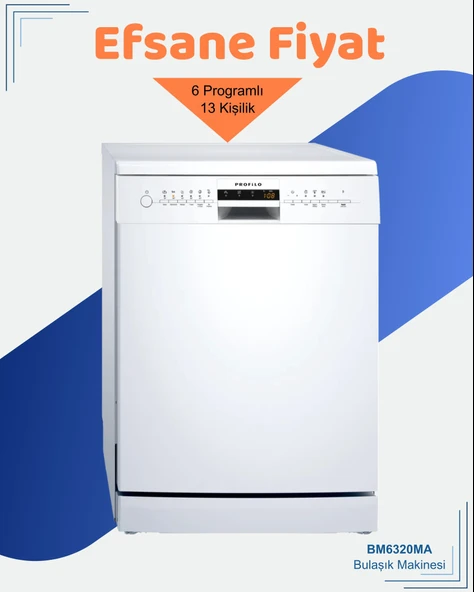 Profilo BM6320MA 6 Programlı Bulaşık Makinesi ürün görseli 1