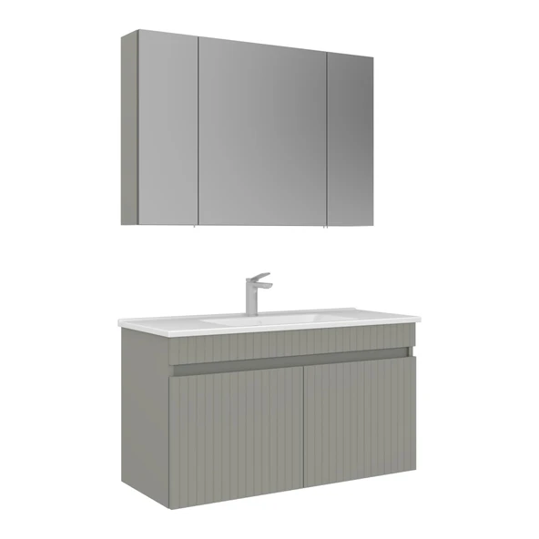Orka Tivoli 100 cm Mat Kaşmir Banyo Dolabı Takımı ürün görseli 1