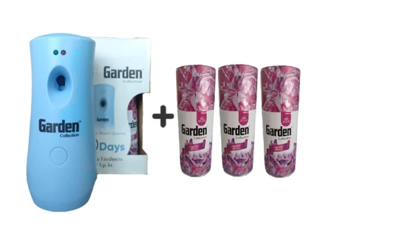 Garden Oda Kokusu Freshmatik, Otomatik Sprey Makine +Kristal Yedek Sprey 260 ml Air Freshener + Otomatik Sprey Yedeği Oda Spreyi Kristal 260 ml x 3 Adet ürün görseli 1